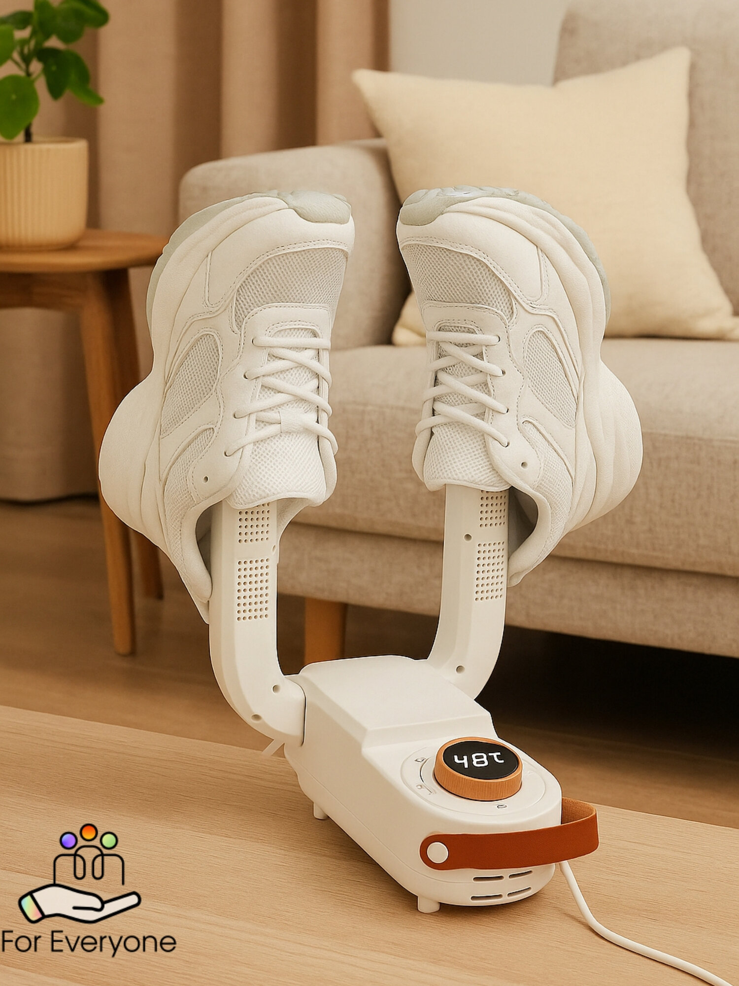 Электрическая сушилка для обуви с таймером и функцией дезинфекции белая