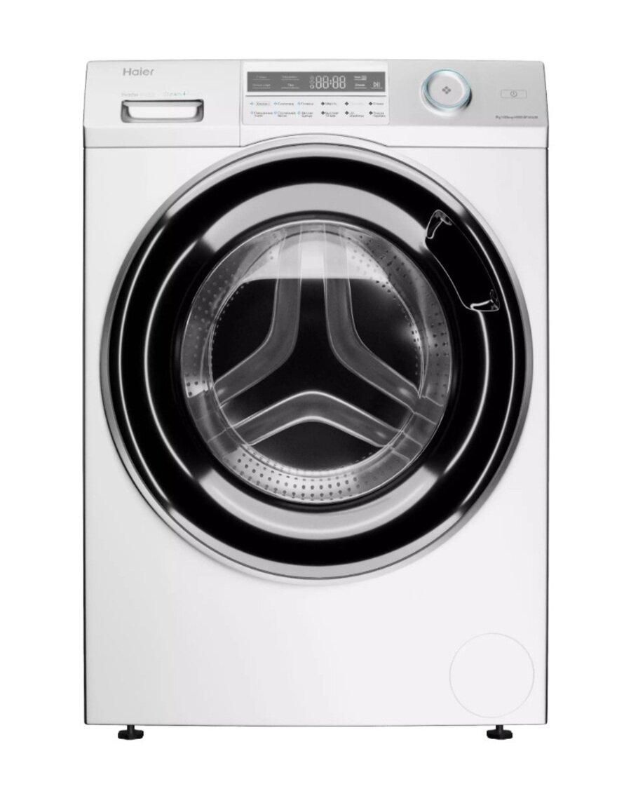Стиральная машина Haier HW80-BP14969B белая на 8 кг отжим 1400 об/мин Инверторный двигатель