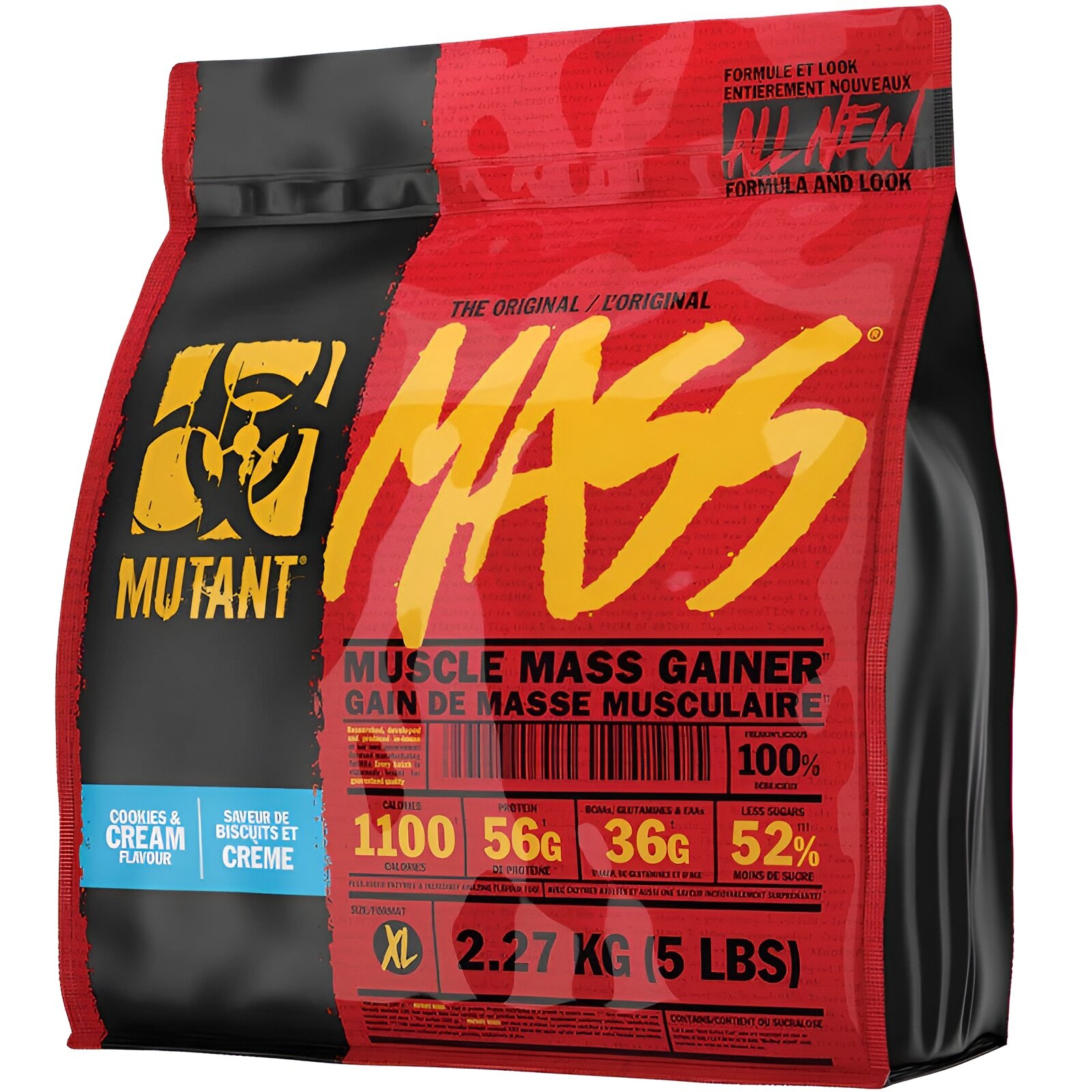 Гейнер Mutant Muscle Mass, Cookies and Cream, 2.27kg, 8 порций
