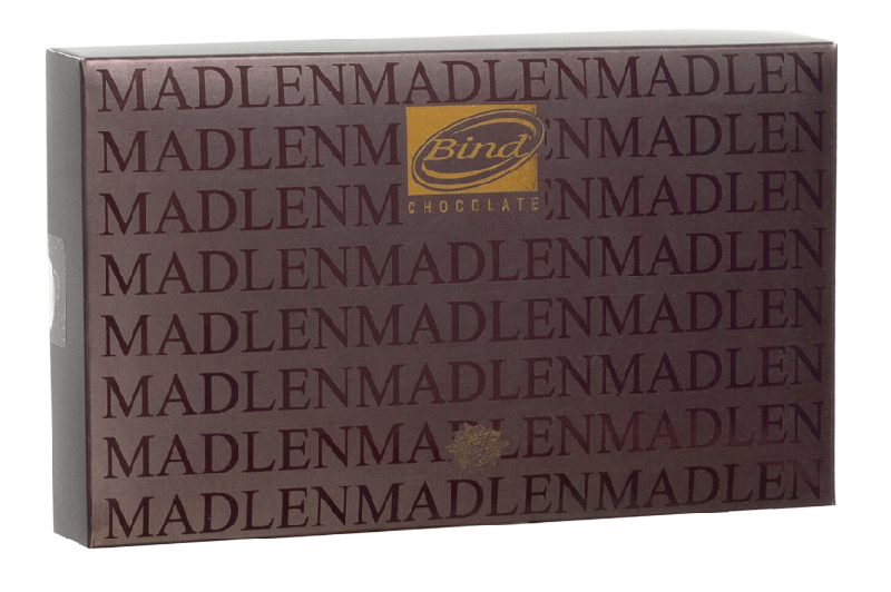 Шоколад BIND "Мадлен-браун" Плитки из мол. и тем. шок. 150г