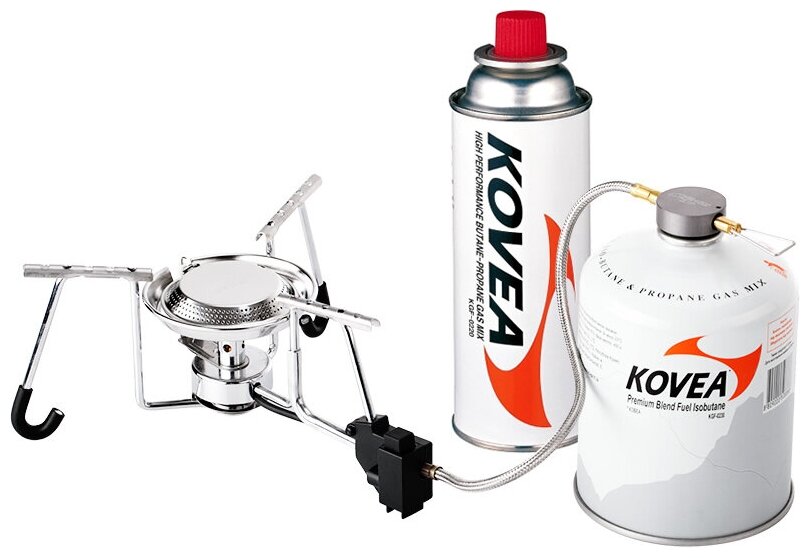 Газовые Горелки Горелка туристическая Kovea Exploration Stove, с пьезоподжигом, серебристая