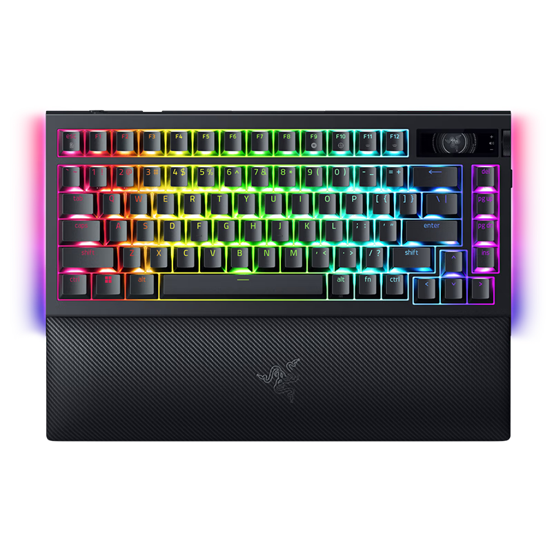 Игровая клавиатура Razer BlackWidow V4 Wireless, черная, Professional Edition, Bluetooth, настраиваемая, OLED-экран