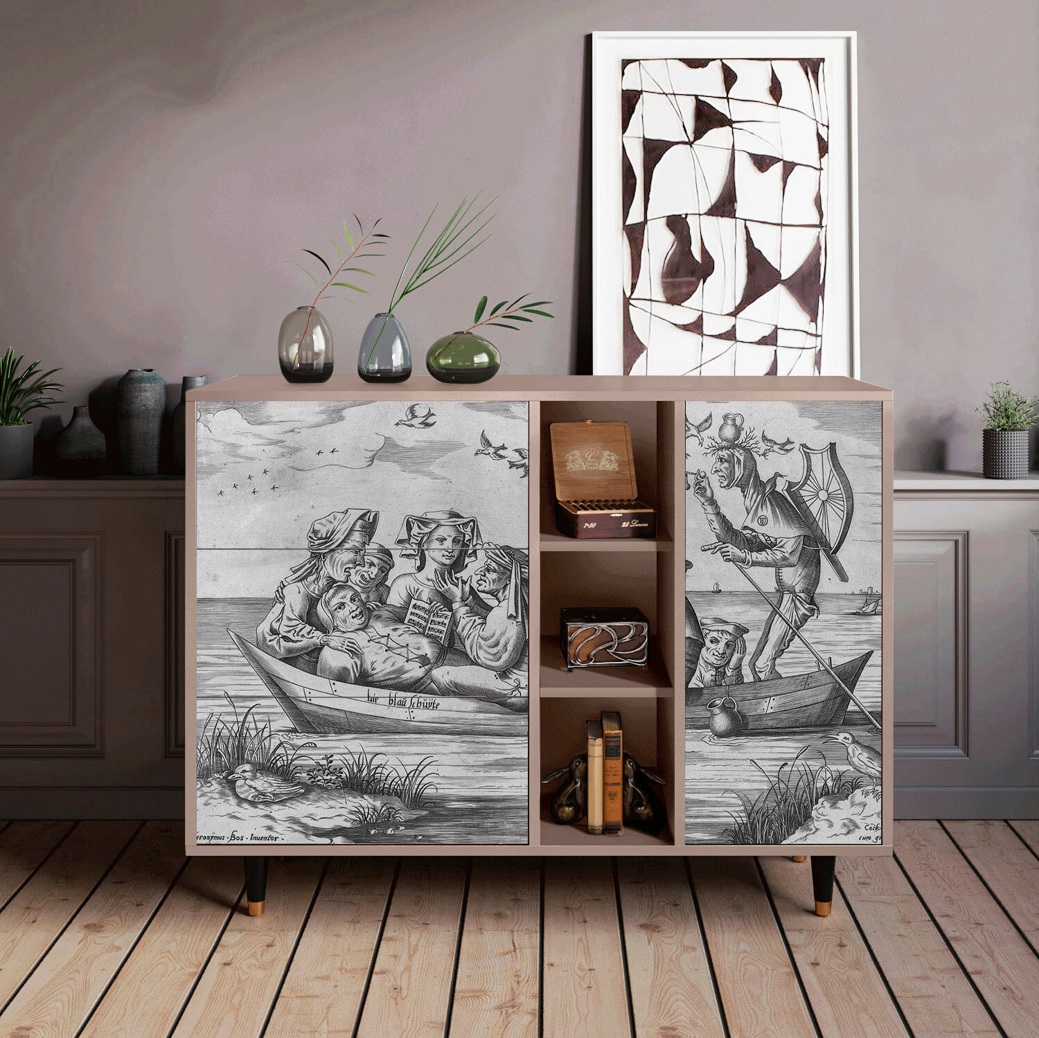 Комод - STORYZ - BS2 Blau Schuyte by Pieter Breugel, Разер - 125 x 97 x 48 см , Цвет корпуса - Бежевый