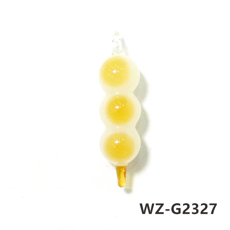 Триколорные стеклянные кулоны JSSMTLP 2 шт, WZ-G2327, about 3.2x1cm 2pcs