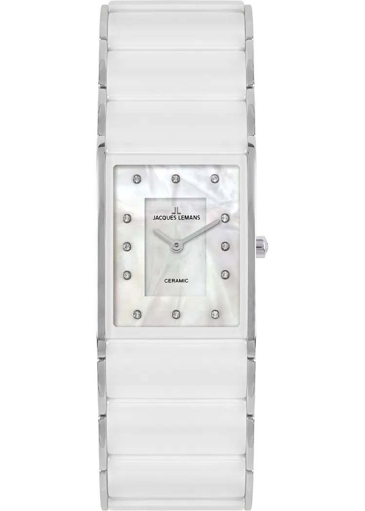 Наручные часы JACQUES LEMANS High Tech Ceramic, белый перламутровый