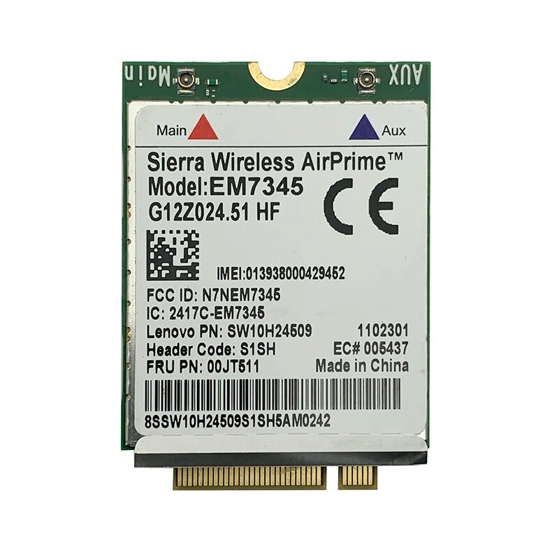 Модуль Sierra Wireless AirPrime EM7345 FRU 00JT511 04X6014 LTE M.2 для ноутбука Thinkpad Helix Yoga 15 T440 W540 T440P X240 L540, EM7345 FRU 04X6014