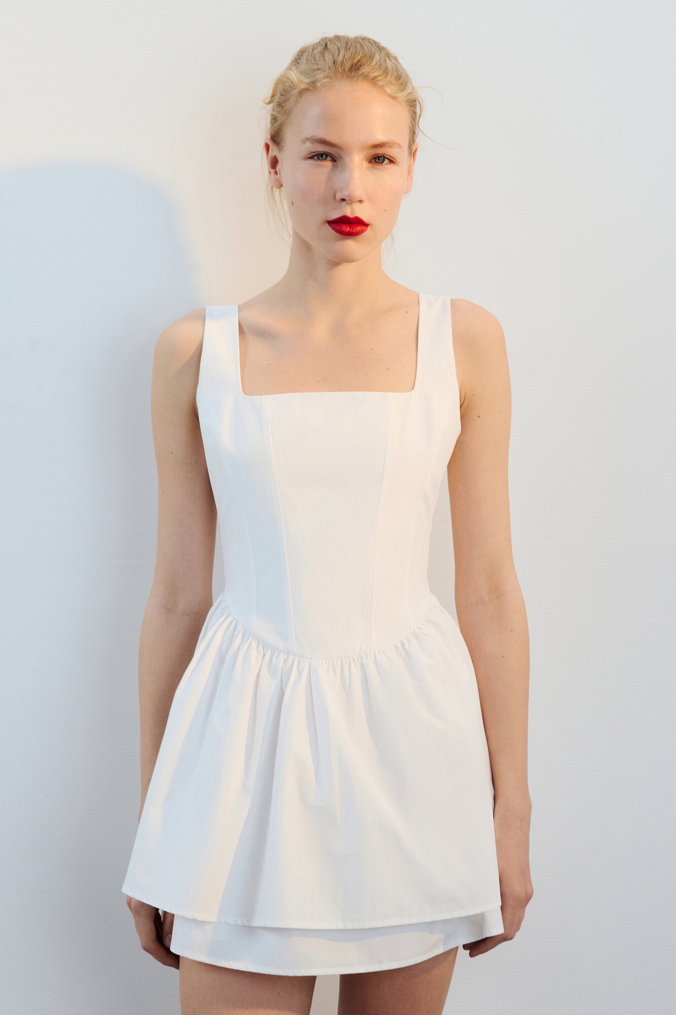 Платье Befree Капсула Berry girl, размер M, белый — фото 1