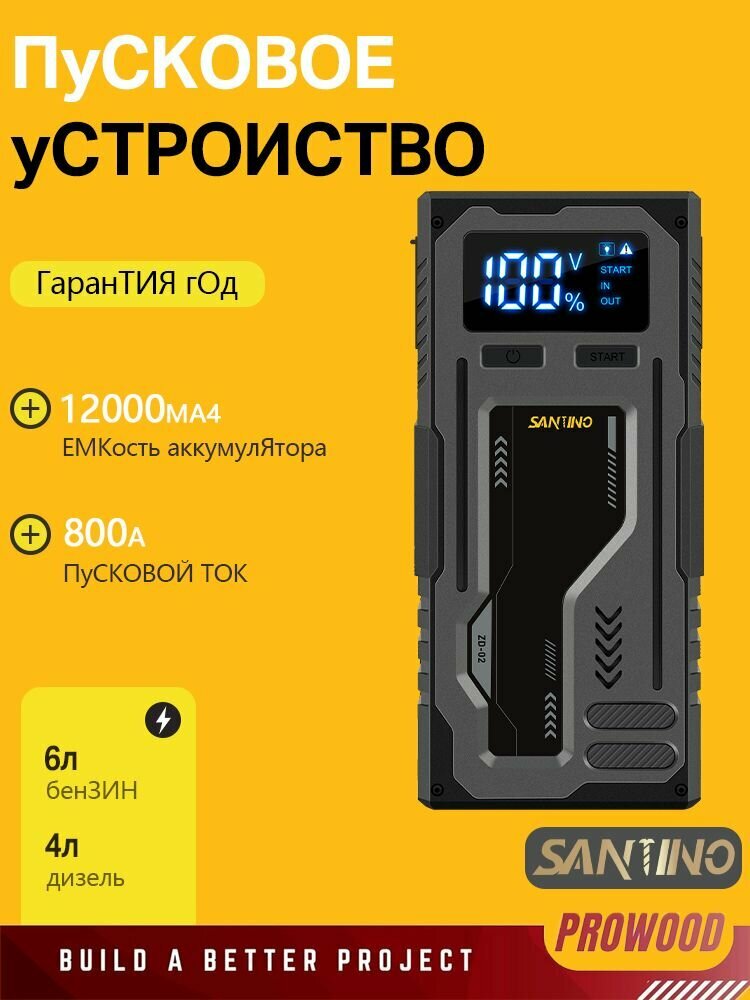 5-режимное LED-пуско-зарядное устройство с индикатором заряда