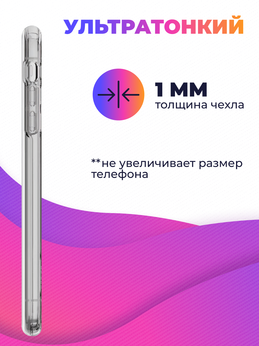 Тонкий силиконовый чехол для смартфона Samsung Galaxy A52 / Противоударный чехол для телефона Самсунг Галакси А52 с защитой камеры (Прозрачный) — фото 1