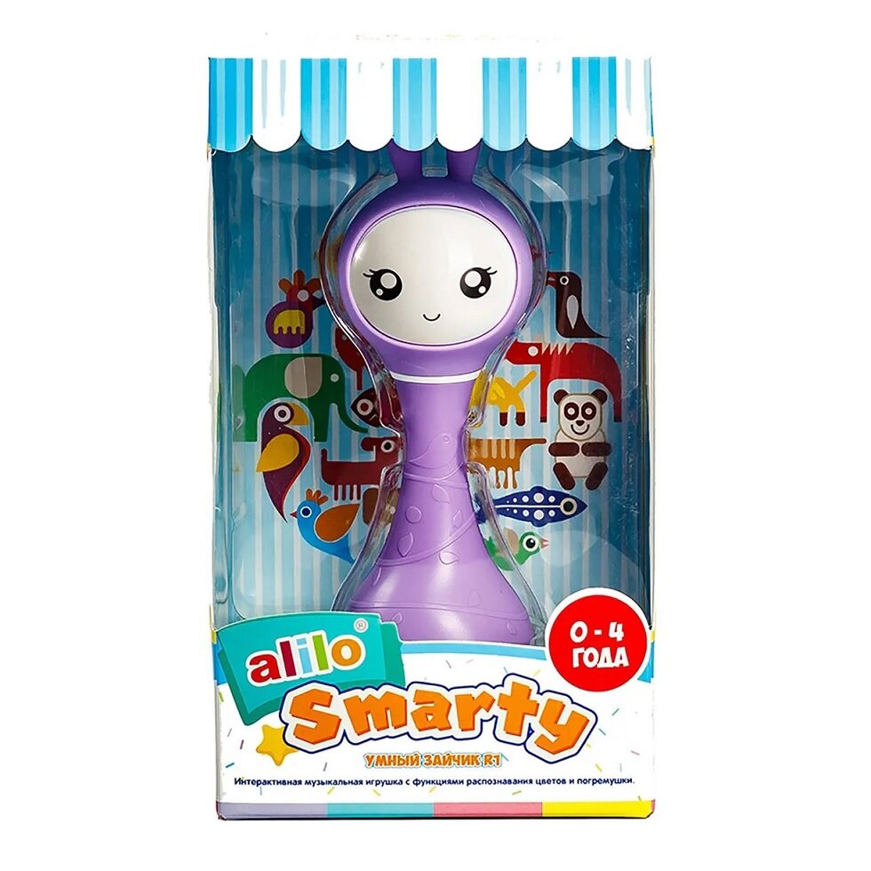 Игрушка развивающая Alilo Умный зайка R1 музыкальная, цвет фиолетовый 60906