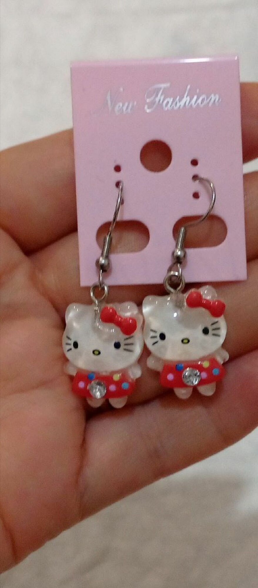 Серьги, красный