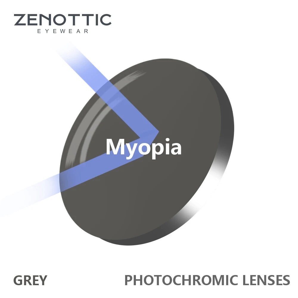 ZENOTTIC фотохромные линзы для очков Gray Myopia 161 Женский