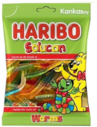 Мармелад жевательный Haribo "Червяки", фигурный, флоу-пак, 80 г