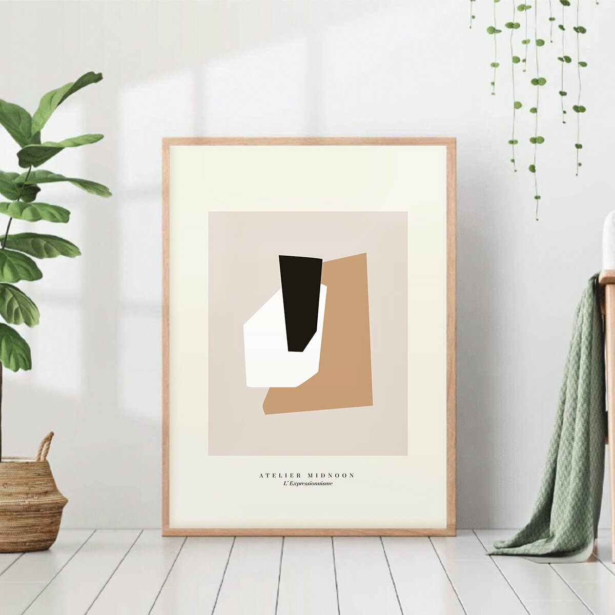 Постер "Абстракция цветной контраст" 50x70 без рамки на стену для интерьера