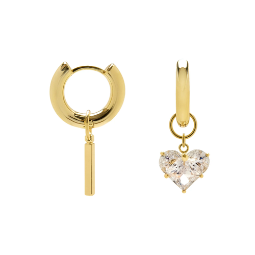 фото Серьги конго moon soul, эмаль, ракушка, размер 20 мм, золотой, белый