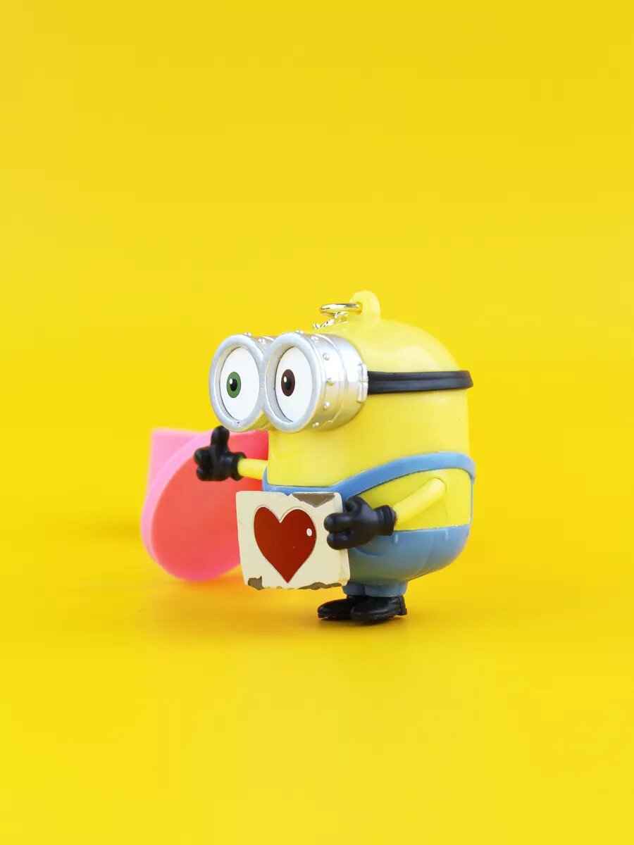 Брелок, голубой, розовый, желтый — фото 1