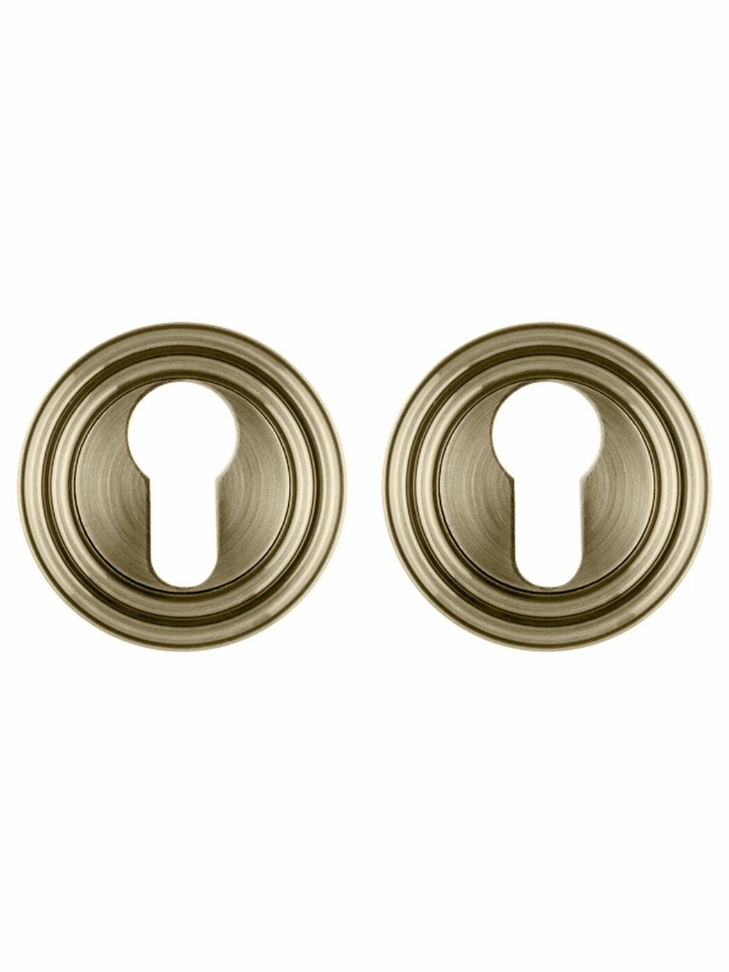 Накладка дверная с круглым основанием под цилиндр Punto ET ML ABG-6 зеленая бронза