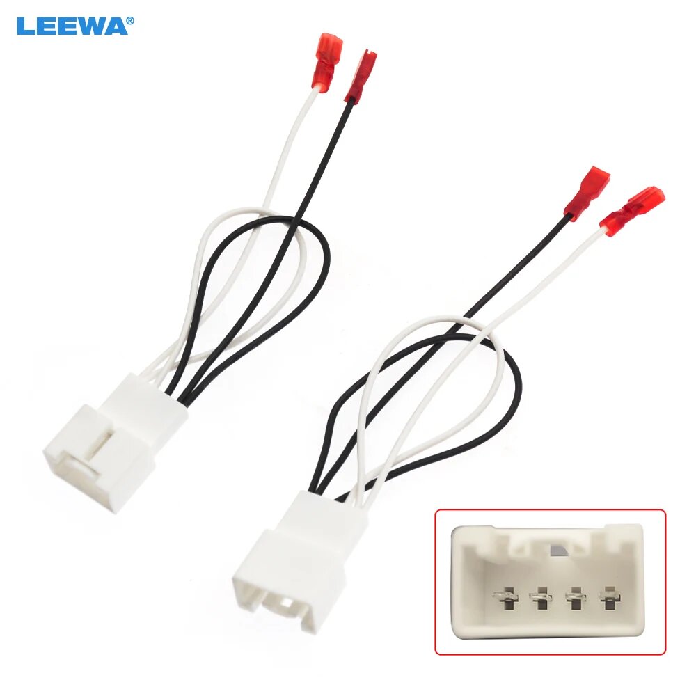 LEEWA 2 шт. автомобильный 4-контактный стереодинамик жгут проводов адаптеры для Ford/Mazda авто динамик замена подключения проводки вилки кабели
