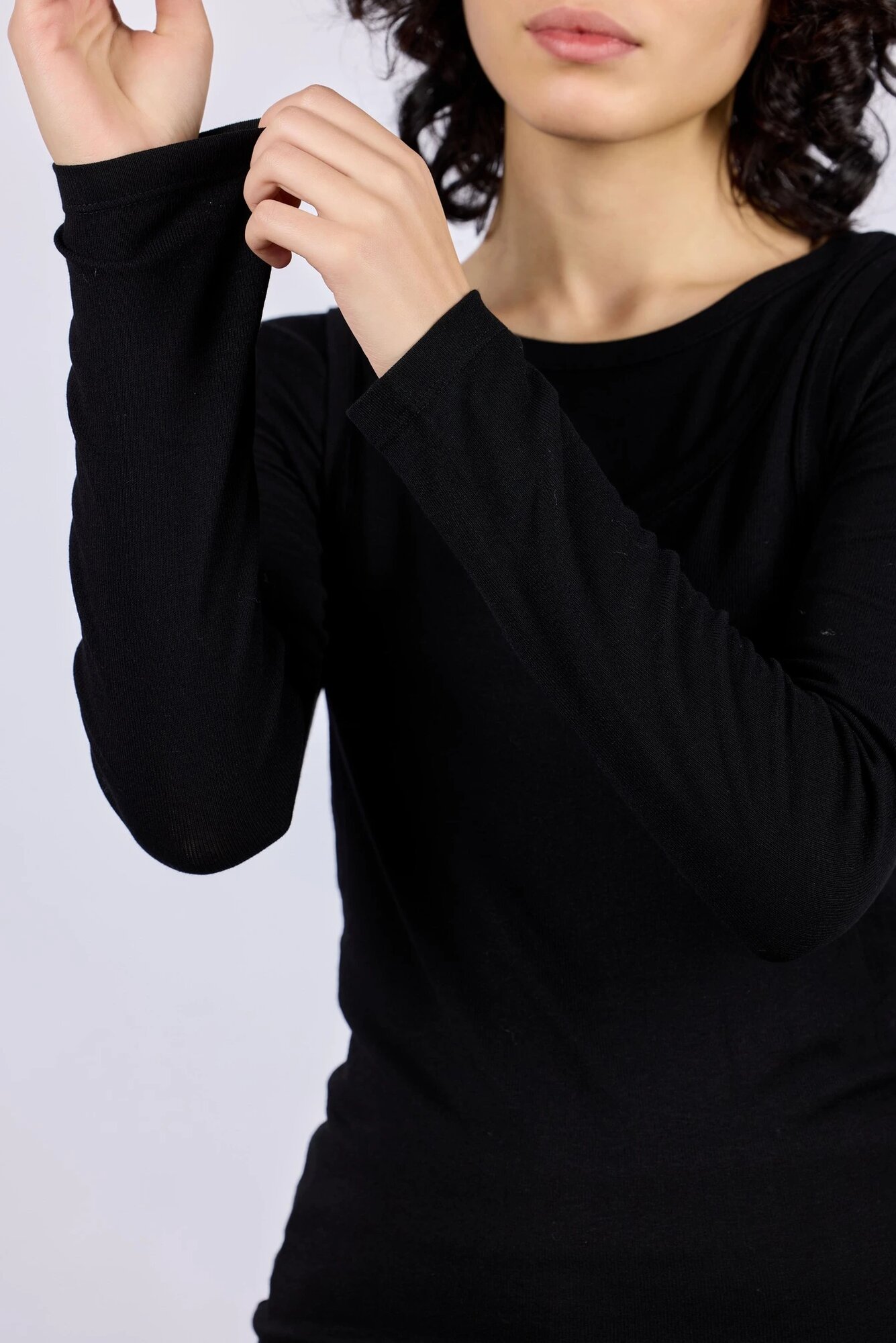 Лонгслив Selfie, размер S, , черный — фото 1