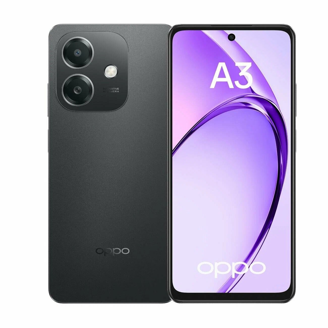 Смартфон OPPO A3 6/256GB Мерцающий черный, 6.67 дюймов, NFC-модуль, 3G, 4G LTE, 2G и 5G