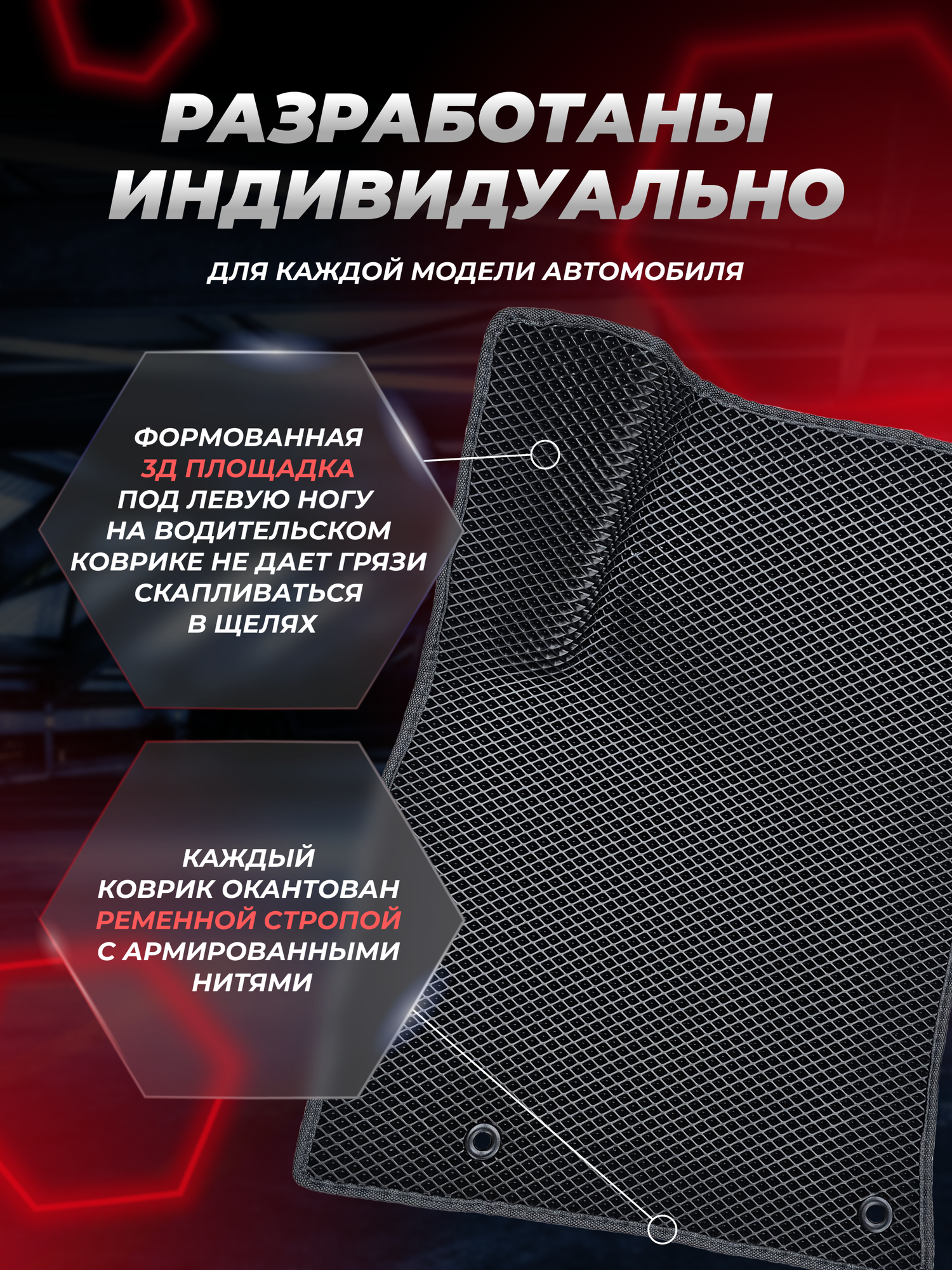 EVA(ЕВА) ЭВА коврики для автомобиля Джили Эмгранд 2/Geely Emgrand II 2021-2025г — фото 1