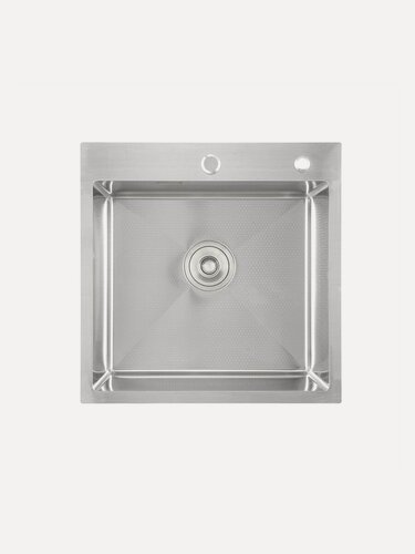 Изображение товара Мойка для кухни нержавеющая врезная 50*50 рифленая Gerhans K35050D