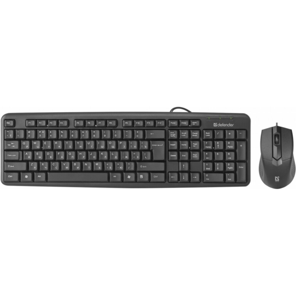 Комплект кл-ра+мышь провод. Defender Dakota C-270 black (USB, 104 кл, 1000dpi) (45270)