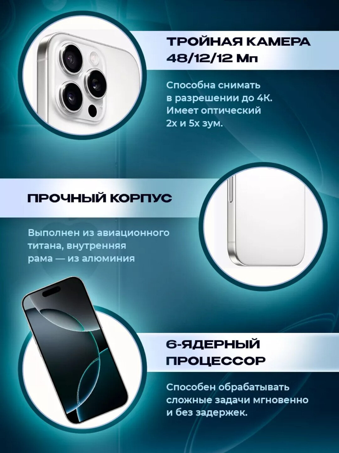 Смартфон iPhone 16 Pro Max, 256 ГБ E-SIM, стекло и чехол в подарок — фото 1