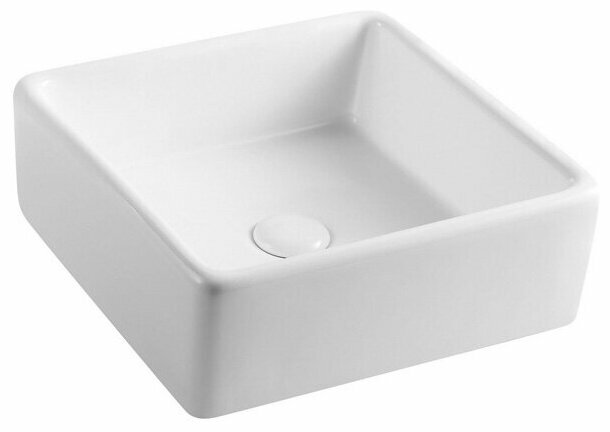 Раковина накладная Azario 38х38х13.5 фаянс, цвет Белый AZ4566