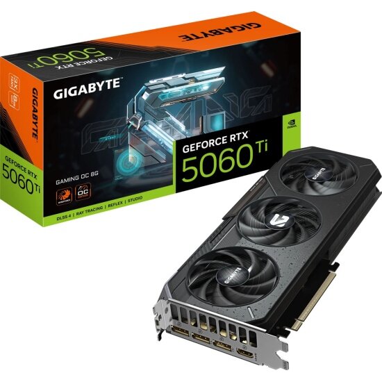 Видеокарта Gigabyte GeForce RTX 5060 Ti GAMING OC 8G, GV-N506TGAMING OC-8GD 1.0