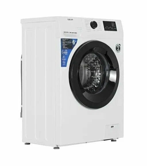 Стиральная машина DEXP WM-F610DHE/WBSu белый, 15 программ стирки, A++, 6кг