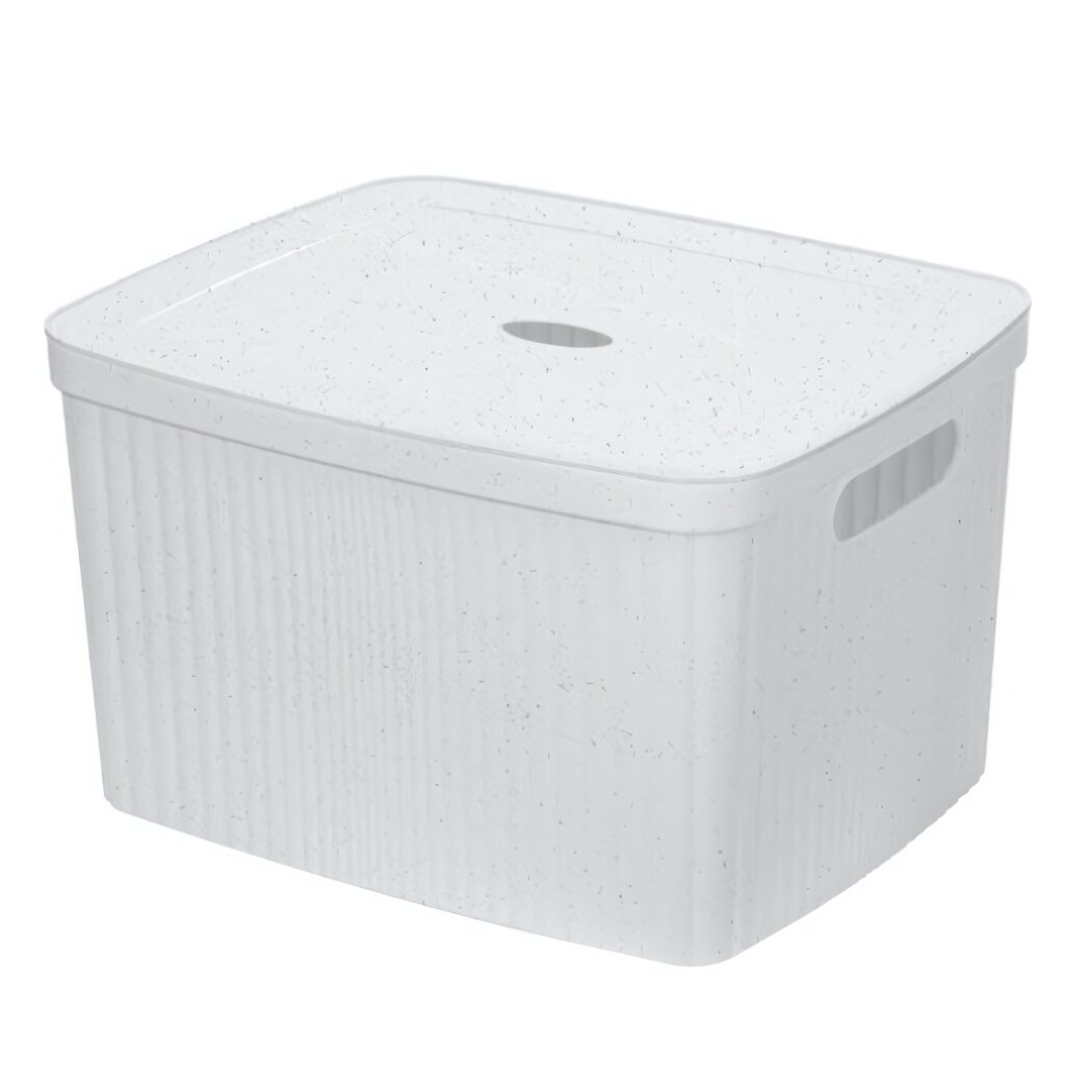 Корзина для белья с крышкой «velvet» 35л светло-серая вместительная