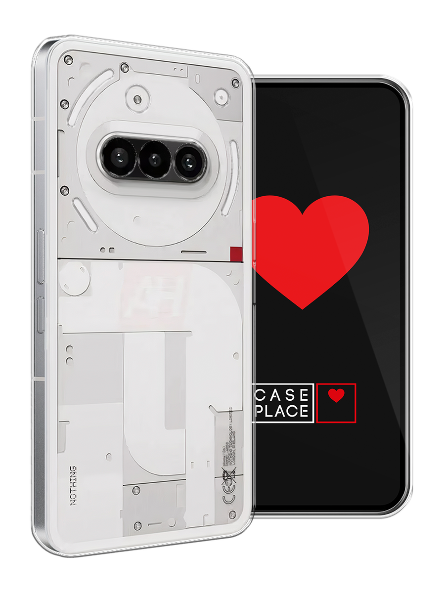 Силиконовый чехол на Nothing Phone 3a / Нотинг Фон 3а прозрачный — фото 1