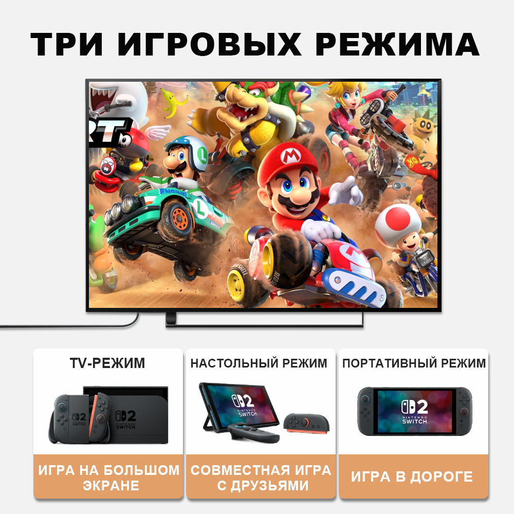 Игровой набор Nintendo Switch 2 Mario Kart World 256ГБ, черный, HK — фото 1
