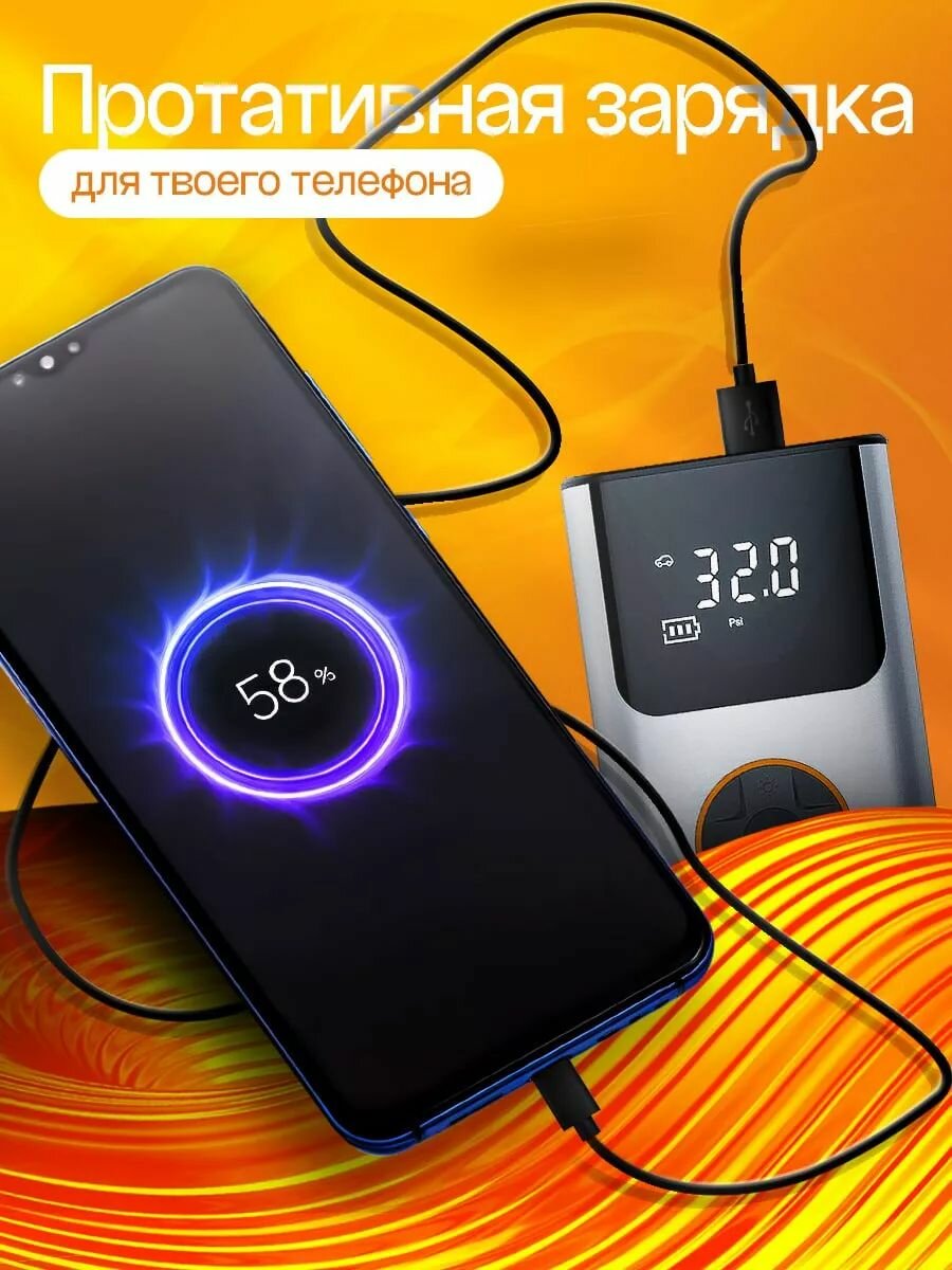 Автомобильные Компрессоры Xiaomi Xiaomi Компрессор автомобильный аккумуляторный, насос автомобильный электрический беспроводной