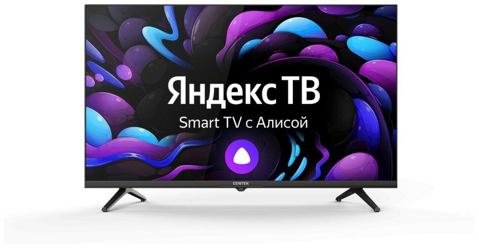 32" Телевизор Centek CT-8732 черный 1366x768, HD Ready, 60 Гц, Wi-Fi, Smart TV, Яндекс ТВ