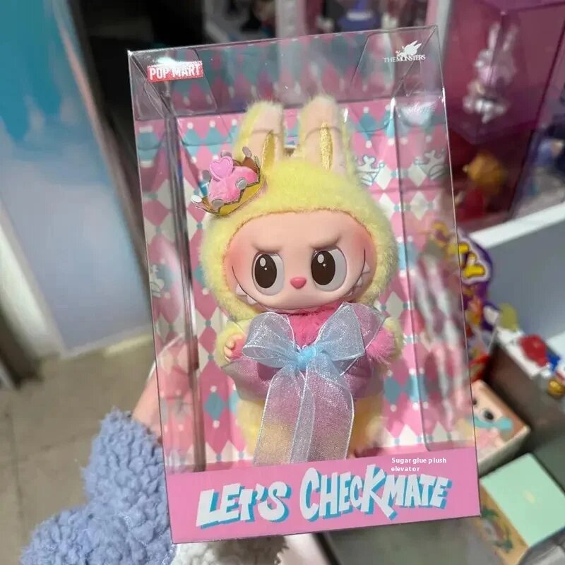 Labubu Popmart THE MONSTERS Let's Checkmate Series фигурка, Розовый