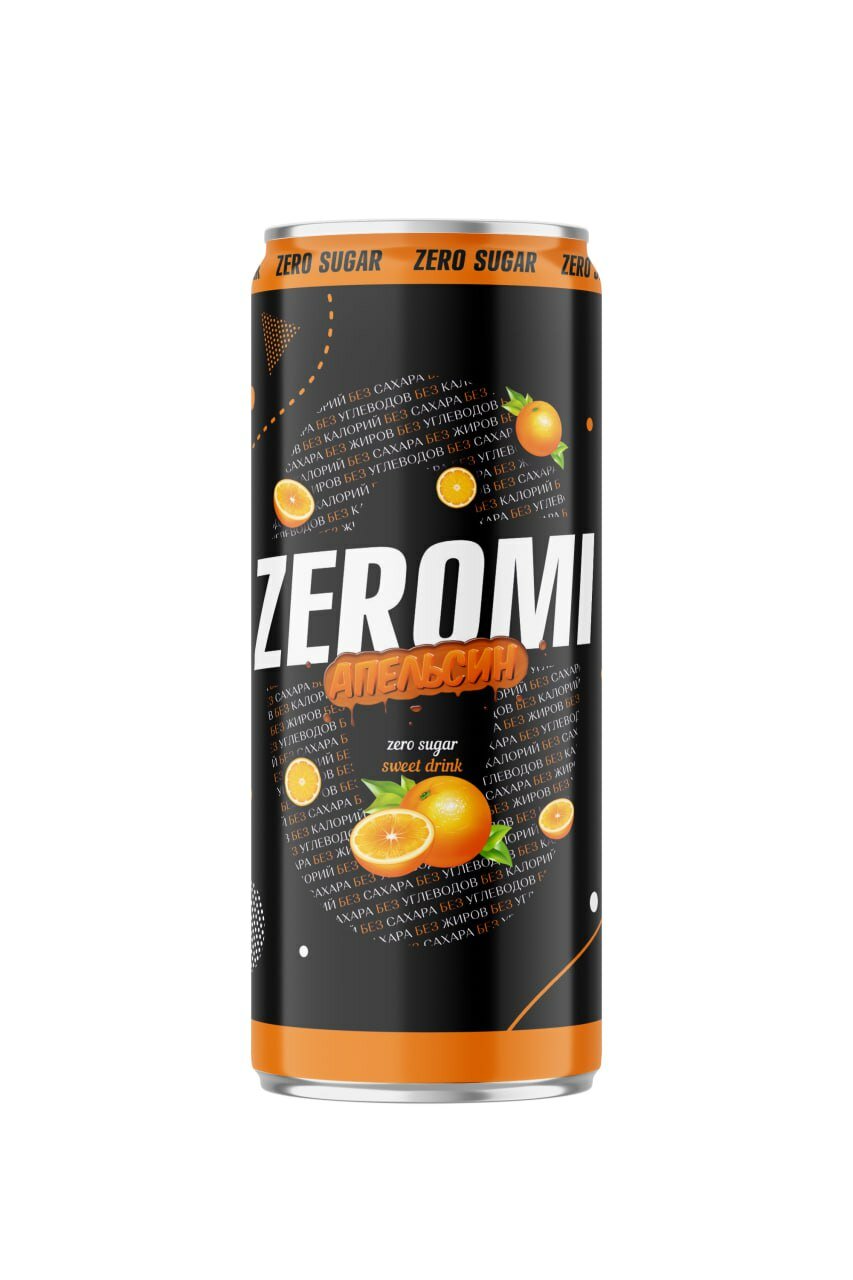 ZEROMI напиток безалкогольный сильногазированный со вкусом АПЕЛЬСИН, 0.33 л