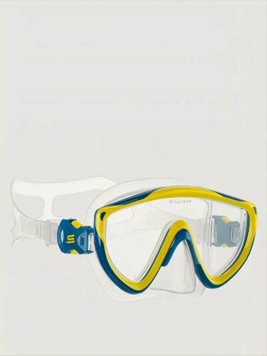Изображение товара Маска для плавания детская Savimar HORIZON, желтая рамка