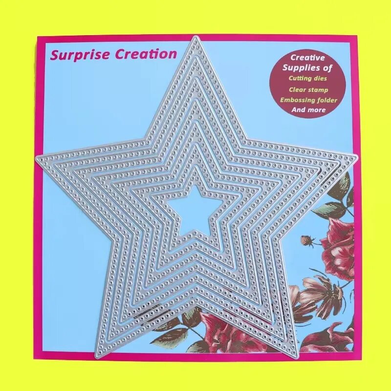 Штампы для вырезания Surprise Creation звезда 8x8 дюймов