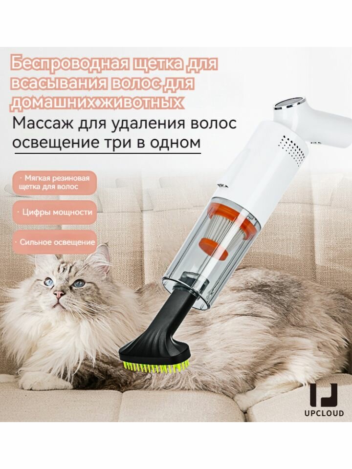 Набор для груминга I595, с массажной головкой, для кошек и собак, беспроводной, белый