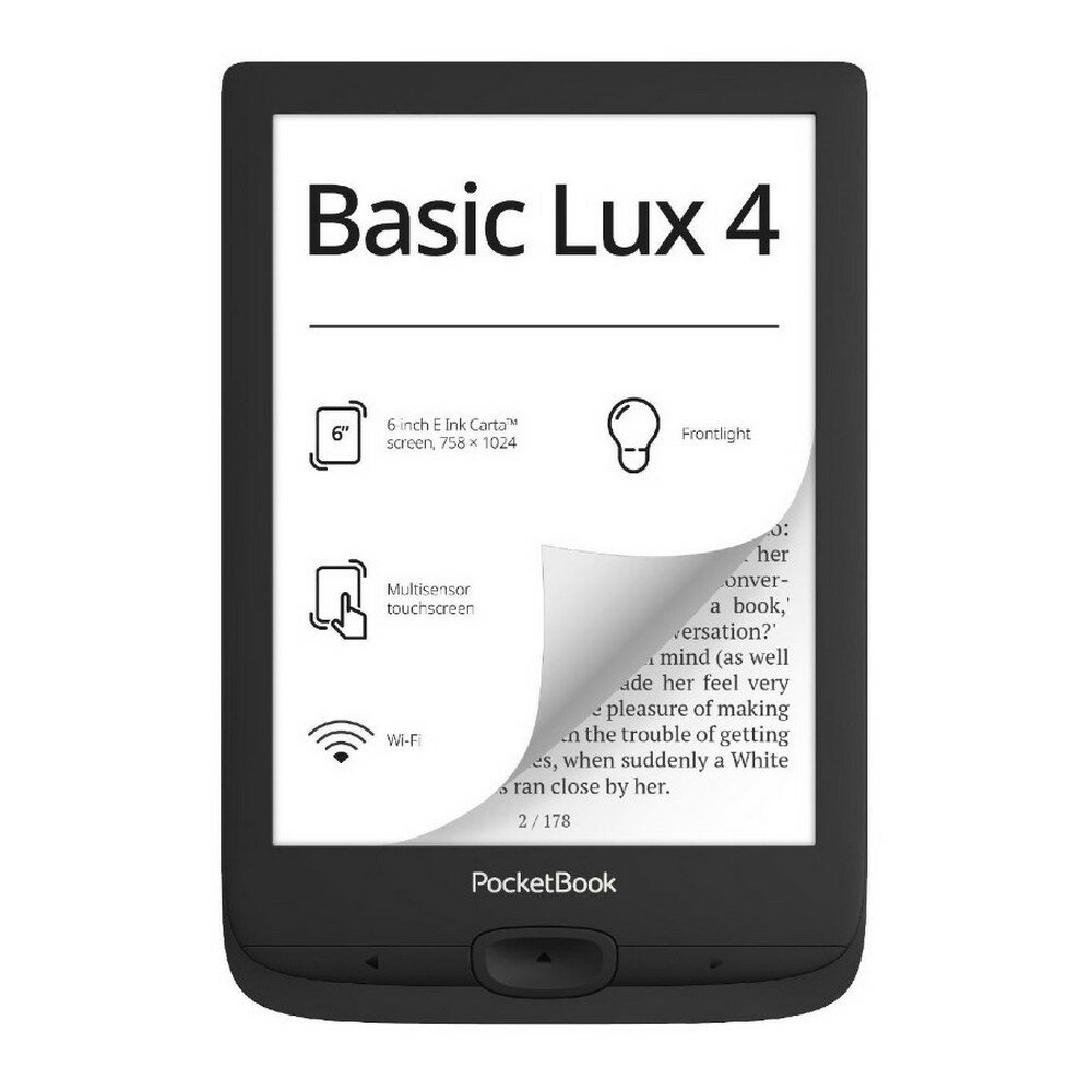 Электронная книга PocketBook 618 Basic Lux 4 Ink Black (PB618-P-WW)