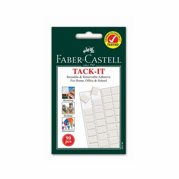 Масса для приклеивания Faber-Castell "Tack-It", 90 кубиков, 50 г (589150)
