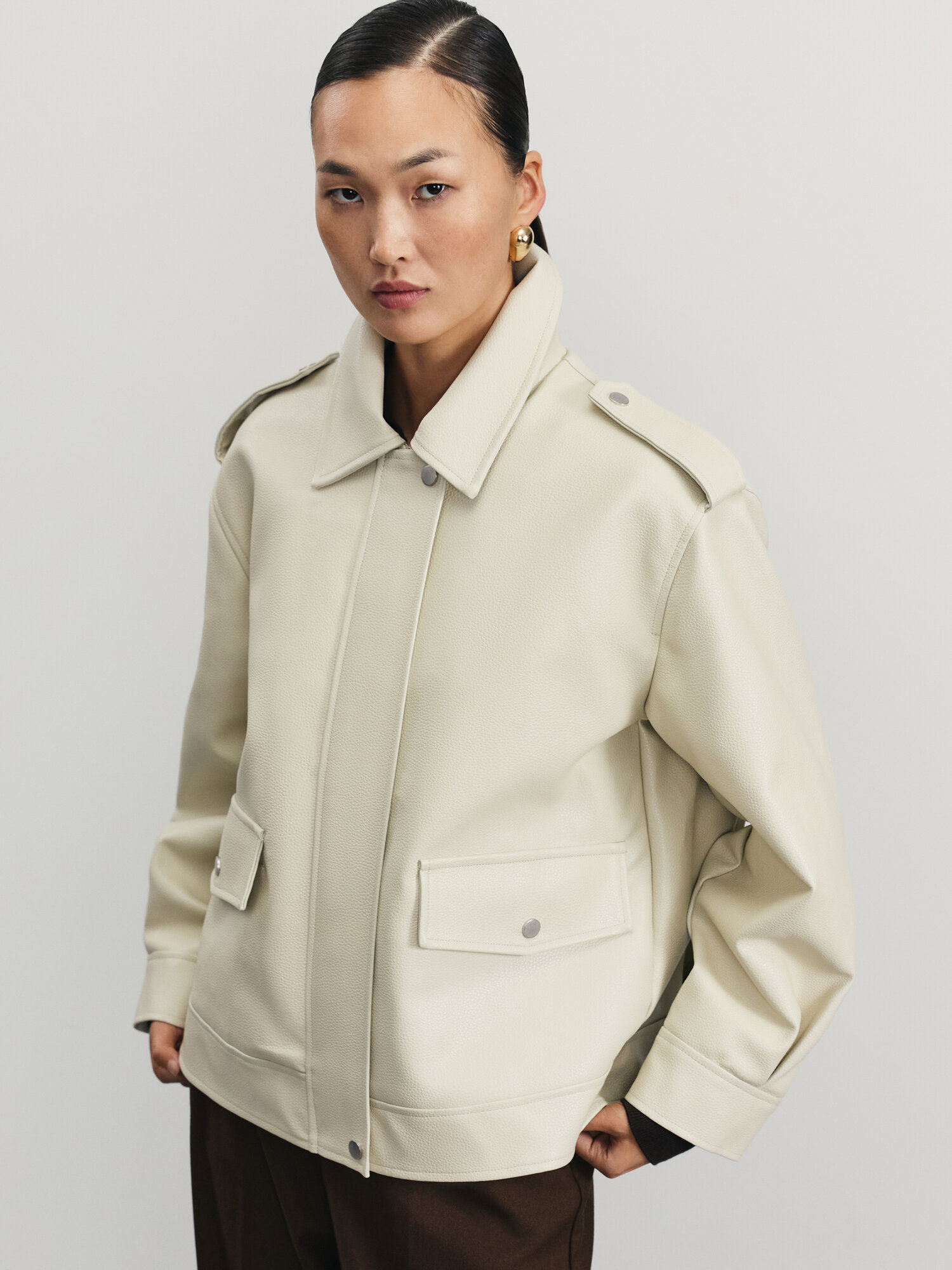 Куртка Zarina, размер M (RU 46), бежевый