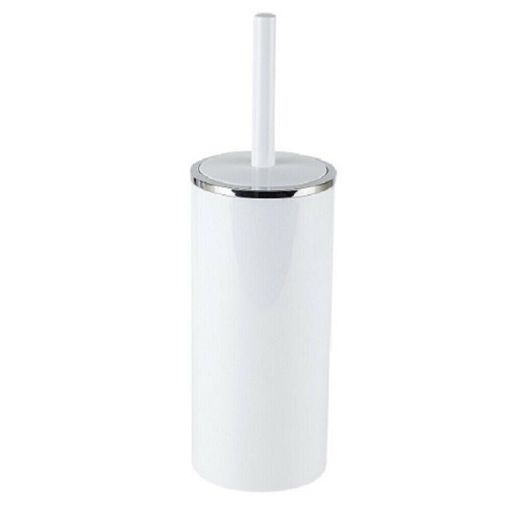 Ершик для унитаза Primanova Lenox напольный пластик белый (M-E34-01)