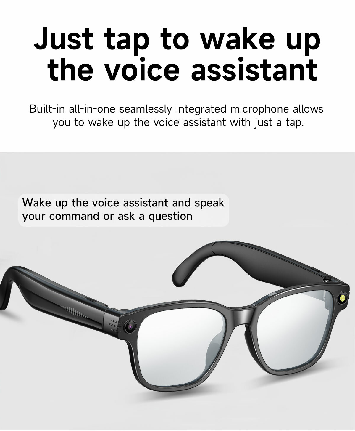 Новые умные очки L801, многофункциональные очки AI Bluetooth с пиксельной головкой 800 Вт, полупрозрачные линзы