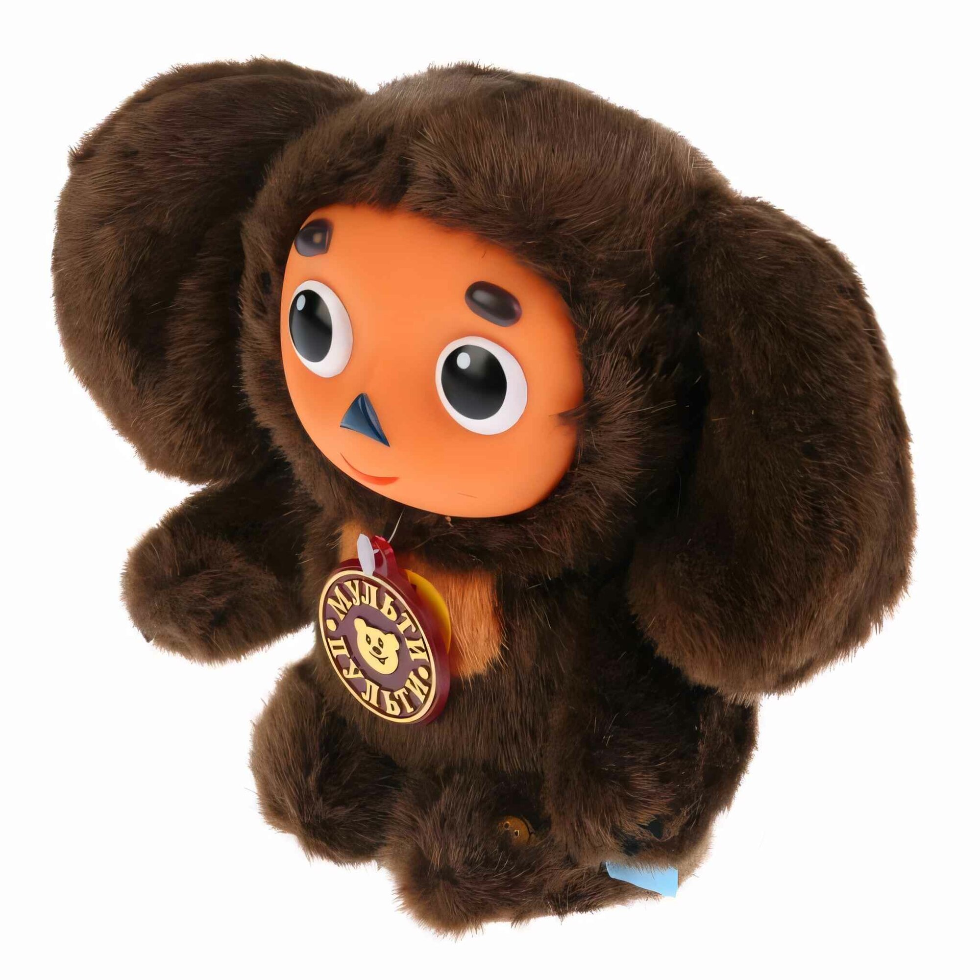 Союзмультфильм Мягкая игрушка Мульти-Пульти Чебурашка с пласт. мордочкой, озвученная, арт V36083-17S22