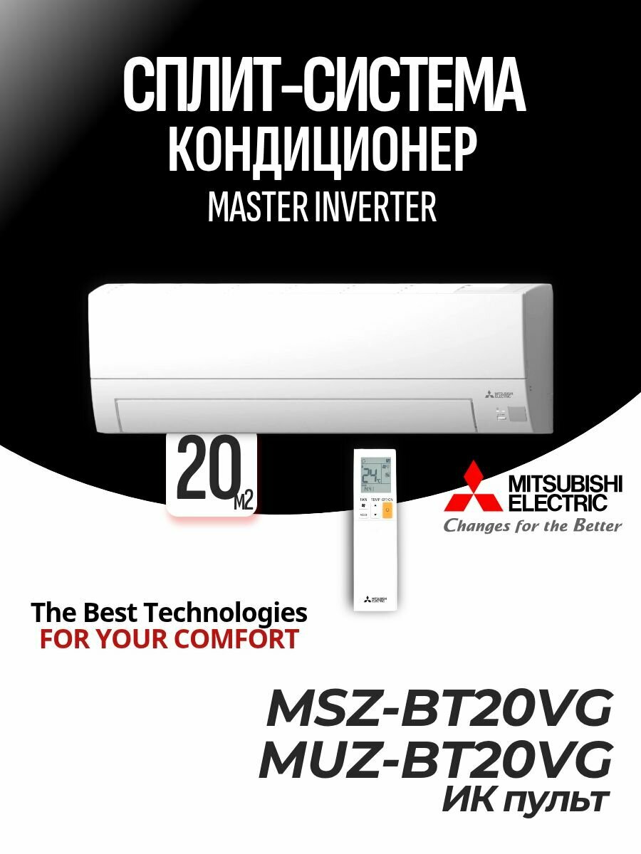 Mitsubishi Electric MSZ-BT20VG / MUZ-BT20VG кондиционер настенный инвертор сплит система