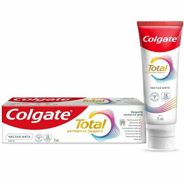 Паста зубная чистая мята Total 12 Colgate/Колгейт 75мл