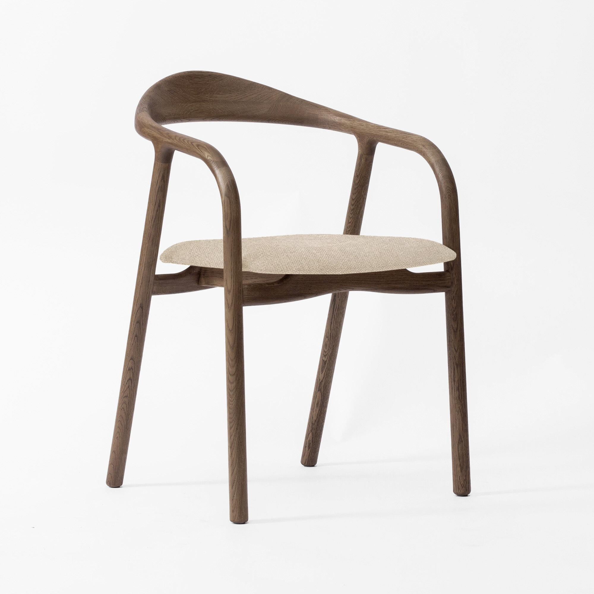 Стул Лугано бежевая ткань дуб тон терра для дома/для гостиной/для столовой/для кафе/кухонный стул/стул кухонный